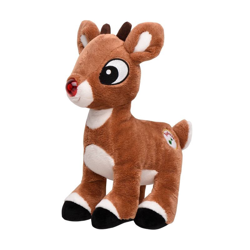 slide 1 of 3, Rudolph the Red-Nosed Reindeer 10" Baby Rudolph Musical Press Light up Stuffed Plush Animal Toy - Christmas, 1 ct