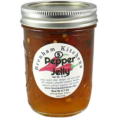 slide 1 of 1, Brenham Kitchens 5 Pepper Jelly, 9 oz