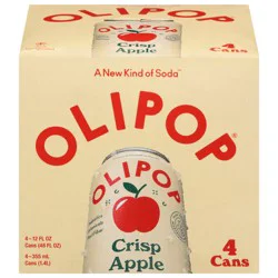 OLIPOP Crisp Apple Prebiotic Soda - 4pk/12 fl oz