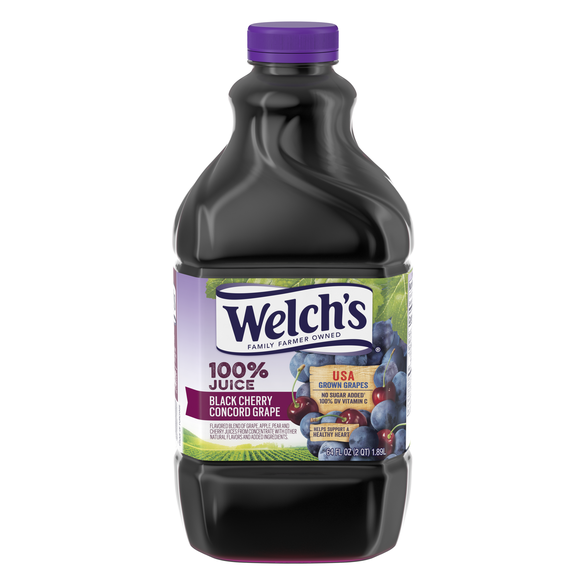 slide 1 of 4, Welch's 100% Juice, Black Cherry Concord Grape- 64 fl oz, 64 fl oz