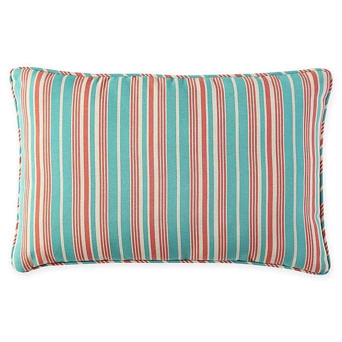 slide 1 of 3, Waverly Lexie Outdoor Oblong Throw Pillow - Blue/Red, 1 ct