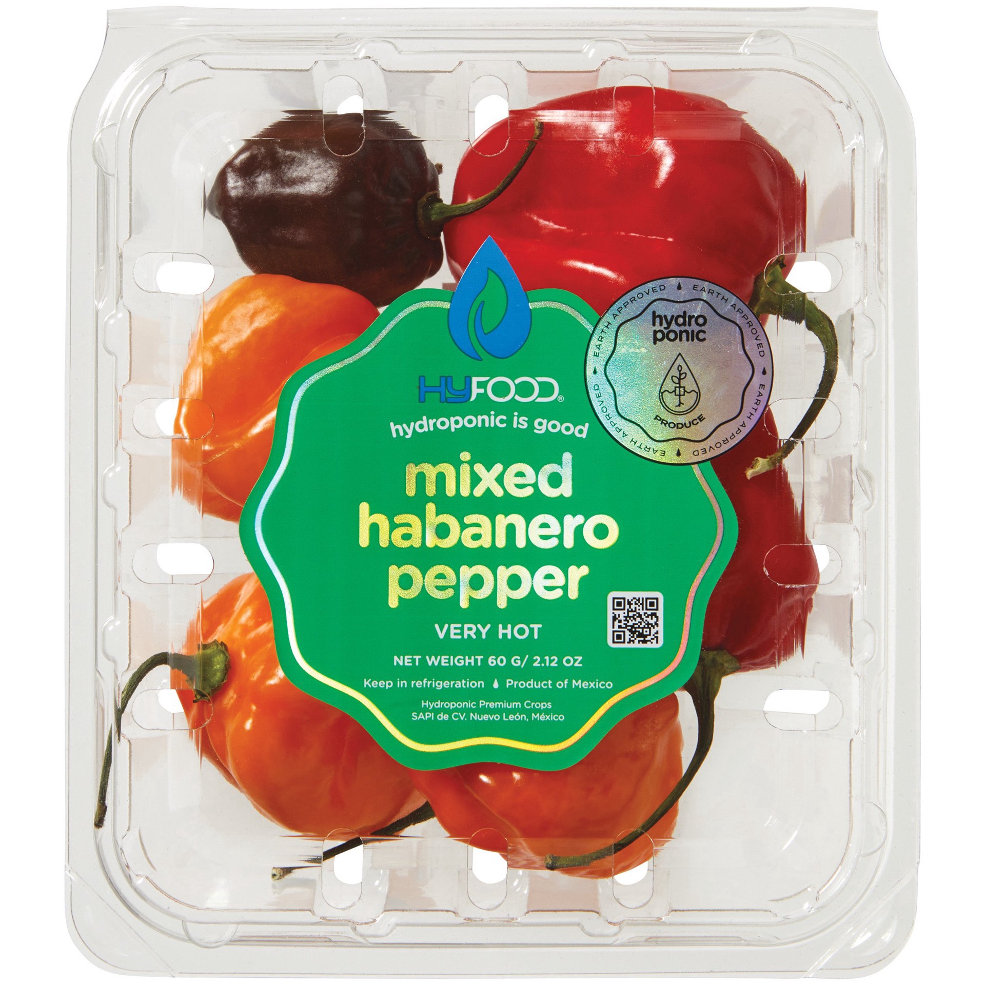 slide 1 of 1, Hyfood Hydroponic Habanero Peppers, 2.12 oz