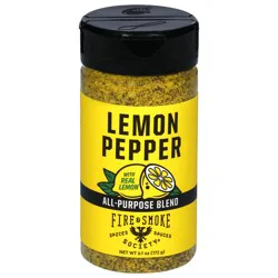 Fire & Smoke Society Lemon Pepper All Purpose Spice Blend - 6.1 oz