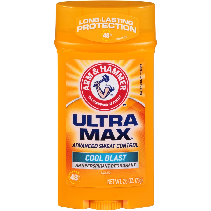 slide 1 of 6, ARM & HAMMER Ultra Max Solid Antiperspirant Cool Blast Deodorant, 2.6 oz