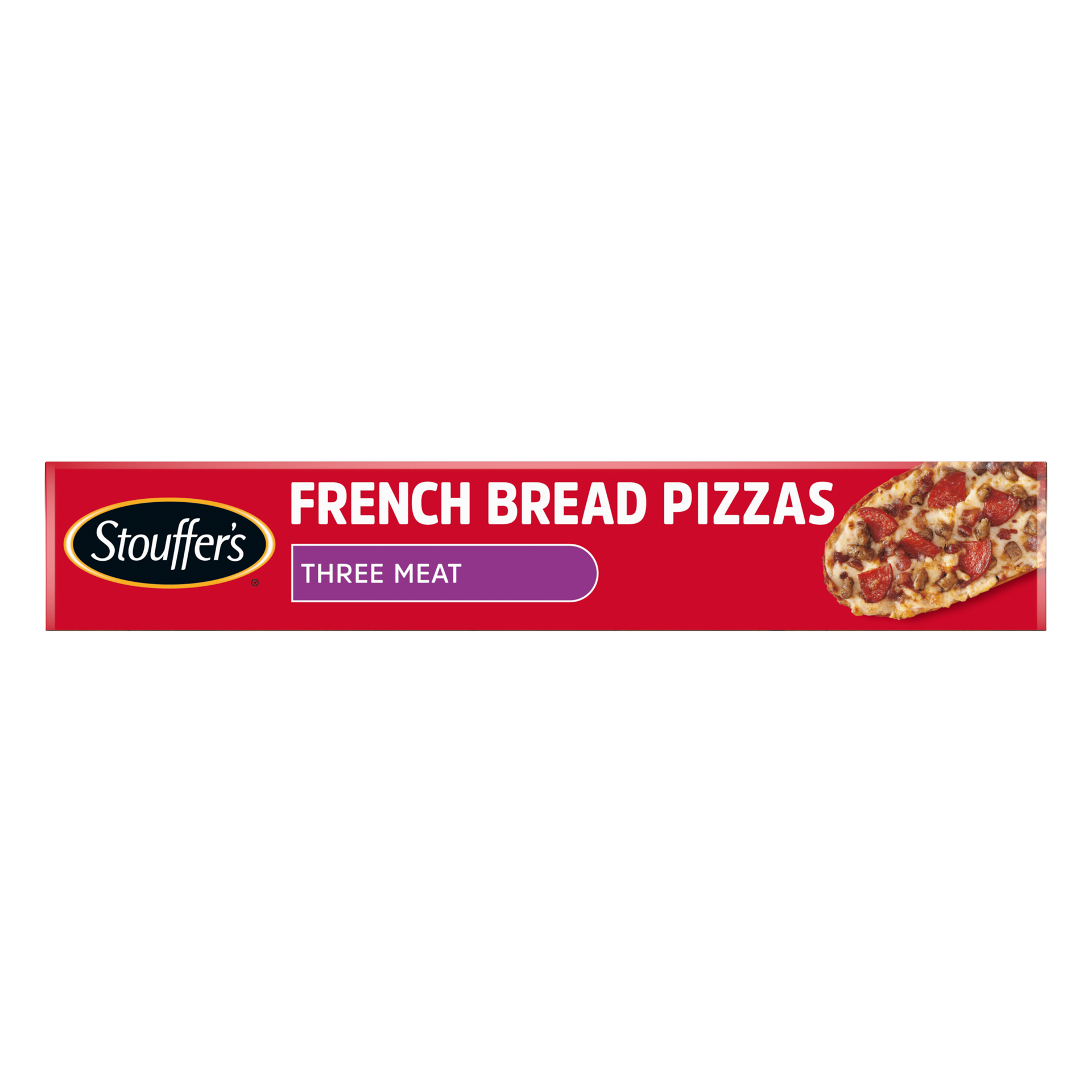 slide 2 of 7, STOUFFER'S French Bread Three Meat Frozen Pizza 12.875oz Box, 12.88 oz