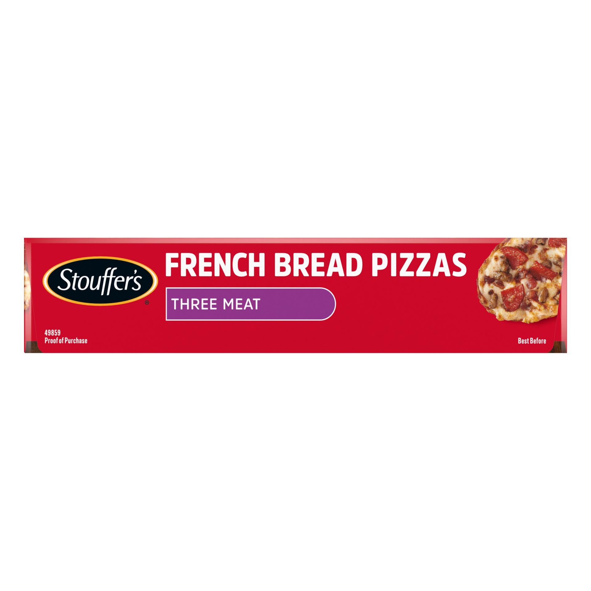 slide 7 of 7, STOUFFER'S French Bread Three Meat Frozen Pizza 12.875oz Box, 12.88 oz