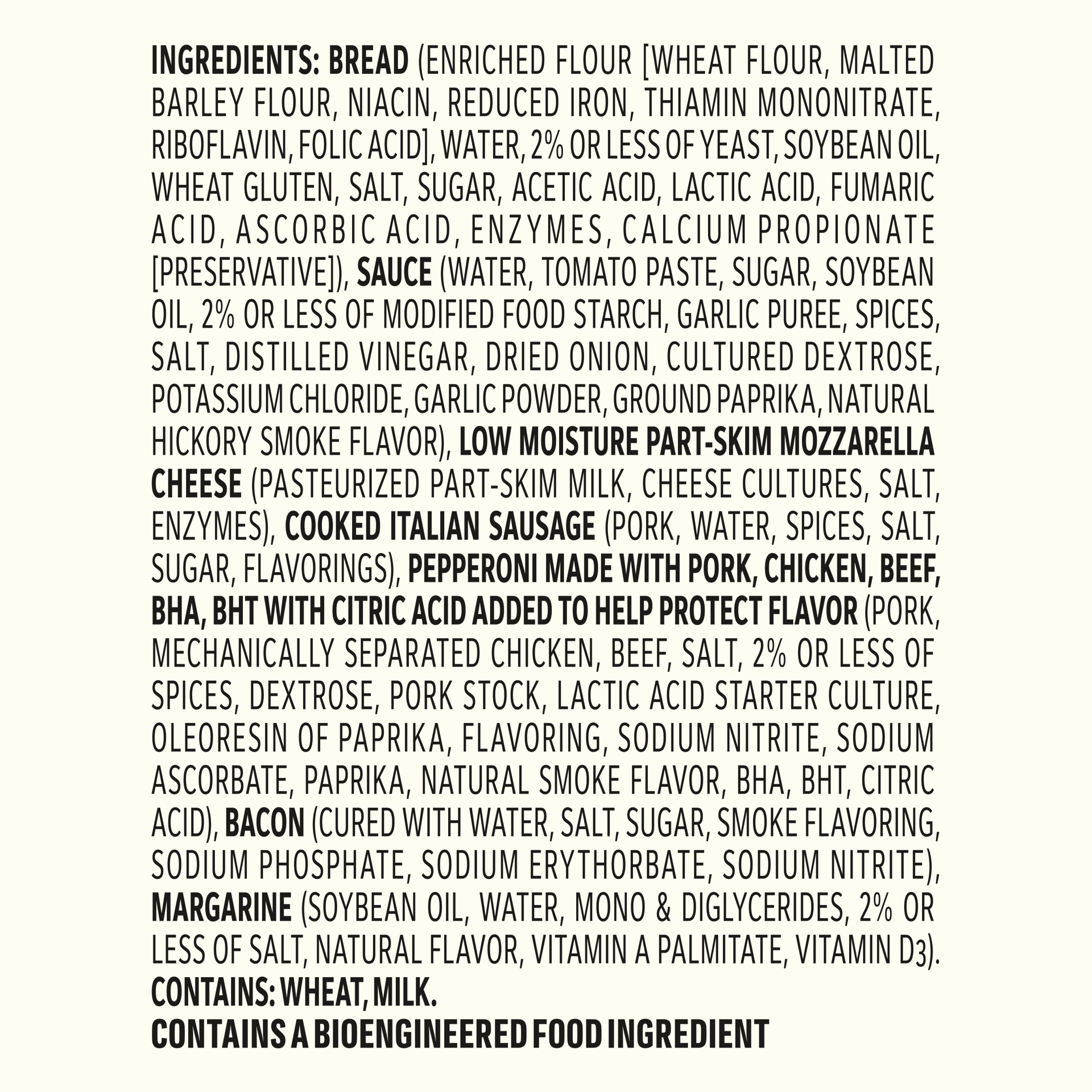 slide 4 of 7, STOUFFER'S French Bread Three Meat Frozen Pizza 12.875oz Box, 12.88 oz