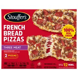 STOUFFER'S French Bread Three Meat Frozen Pizza 12.875oz Box