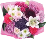 Bloom Haus Notion Bouquet - Hot Pink / Green / Purple