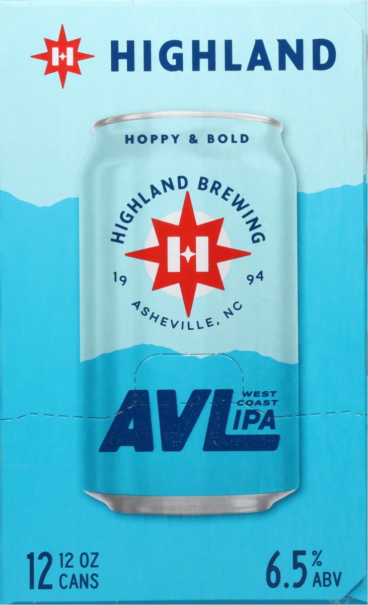 slide 9 of 11, Highland Brewing Company AVL IPA Beer 12 - 12 fl oz Cans, 12 ct