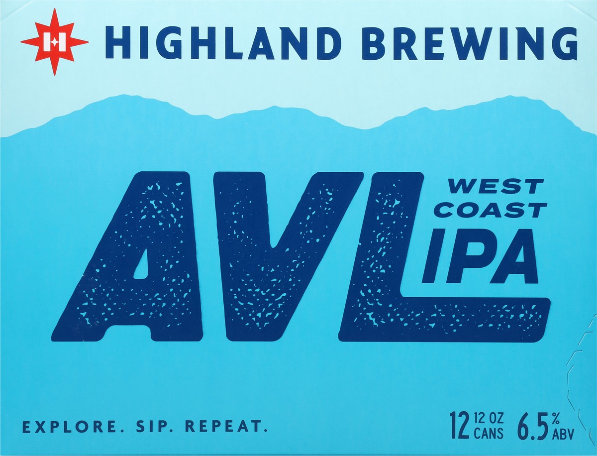 slide 8 of 11, Highland Brewing Company AVL IPA Beer 12 - 12 fl oz Cans, 12 ct