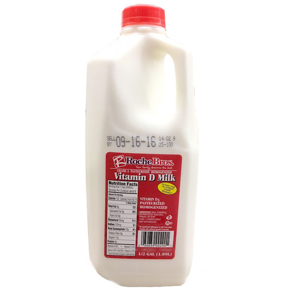 slide 1 of 1, Roche Bros. Milk - Whole, 64 fl oz