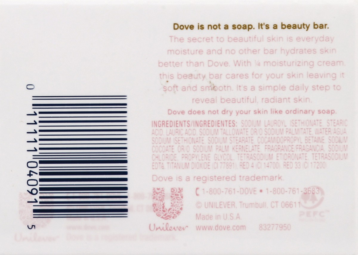 slide 2 of 6, Dove Beauty Bar Gentle Skin Cleanser Pink, 3.17 oz, 3 Bars , 3.17 oz