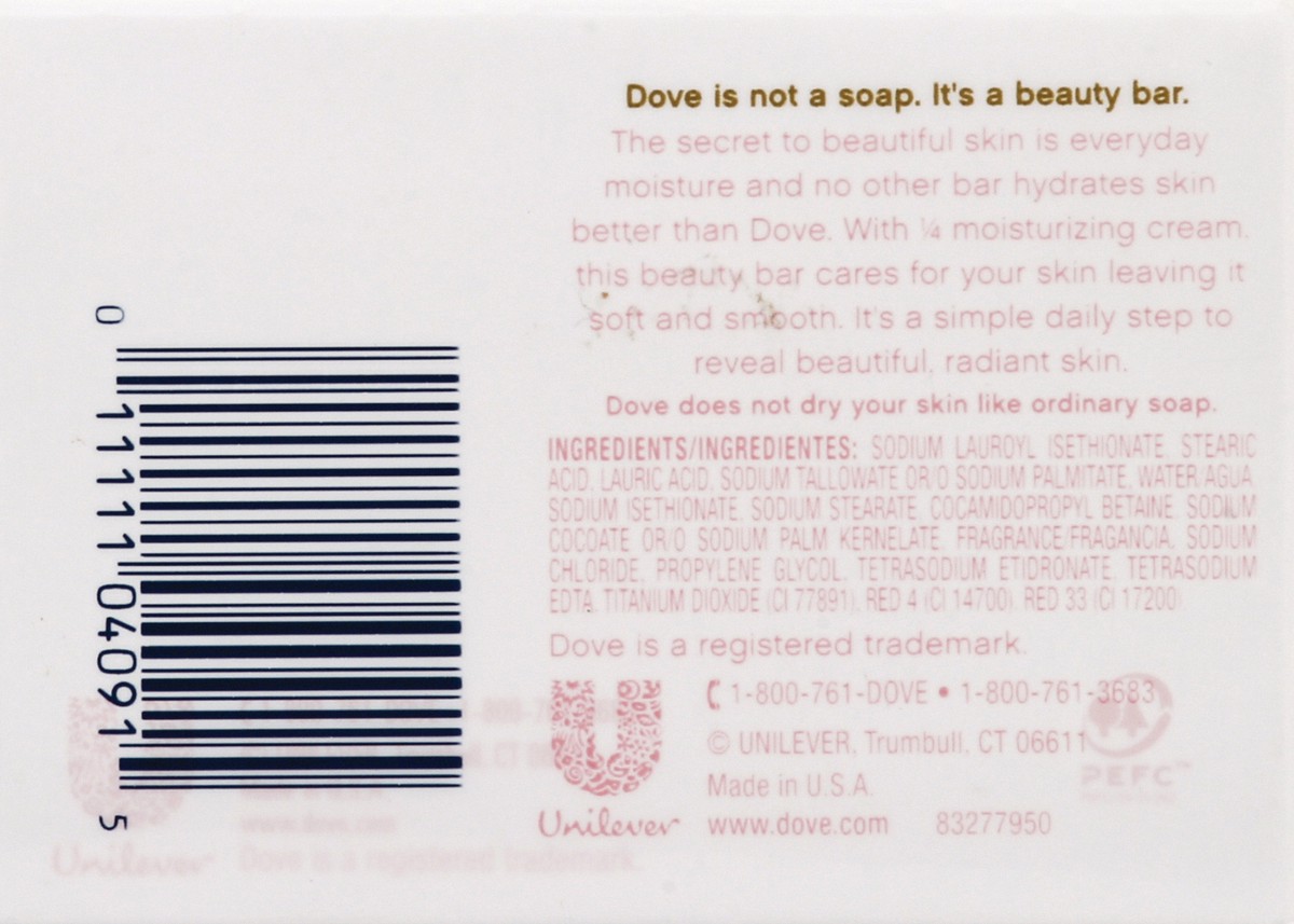 slide 3 of 6, Dove Beauty Bar Gentle Skin Cleanser Pink, 3.17 oz, 3 Bars, 3.17 oz