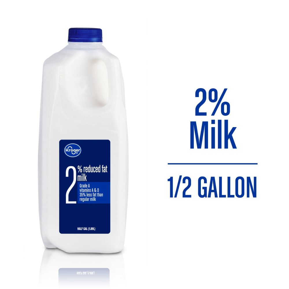 slide 1 of 4, Kroger 2% Reduced Fat Milk, 64 fl oz
