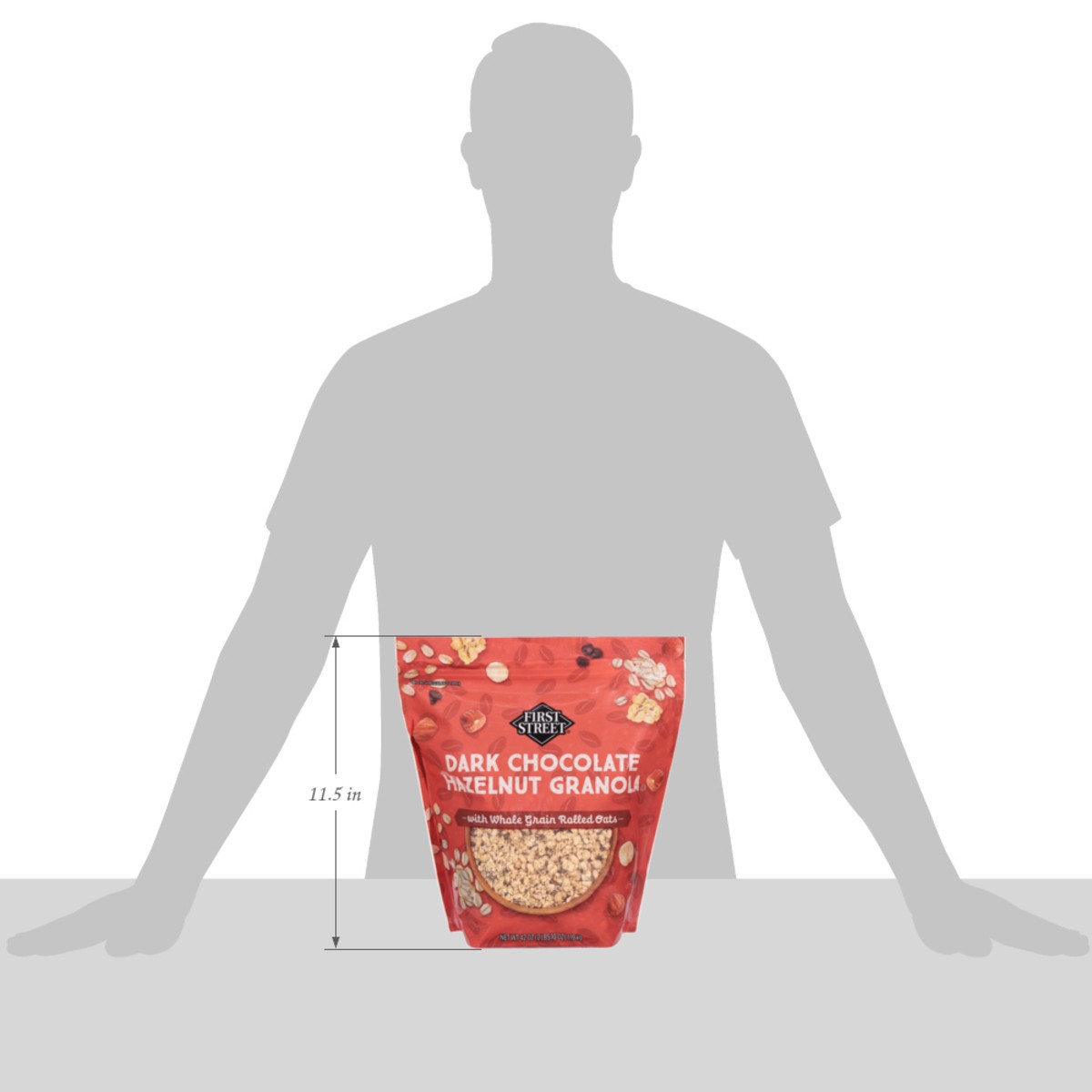 slide 13 of 14, First Street Dark Chocolate Hazelnut Granola, 42 oz