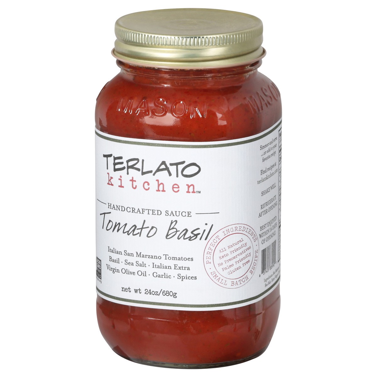slide 8 of 12, Terlato Kitchen Tomato Basil Sauce, 24 oz
