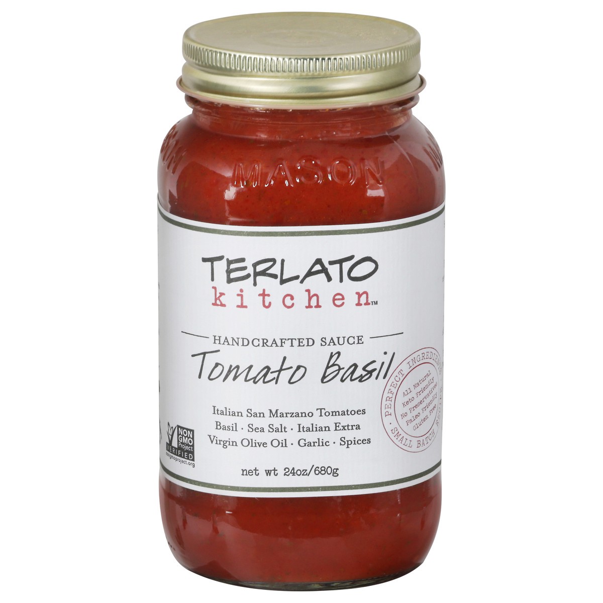 slide 1 of 12, Terlato Kitchen Tomato Basil Sauce, 24 oz