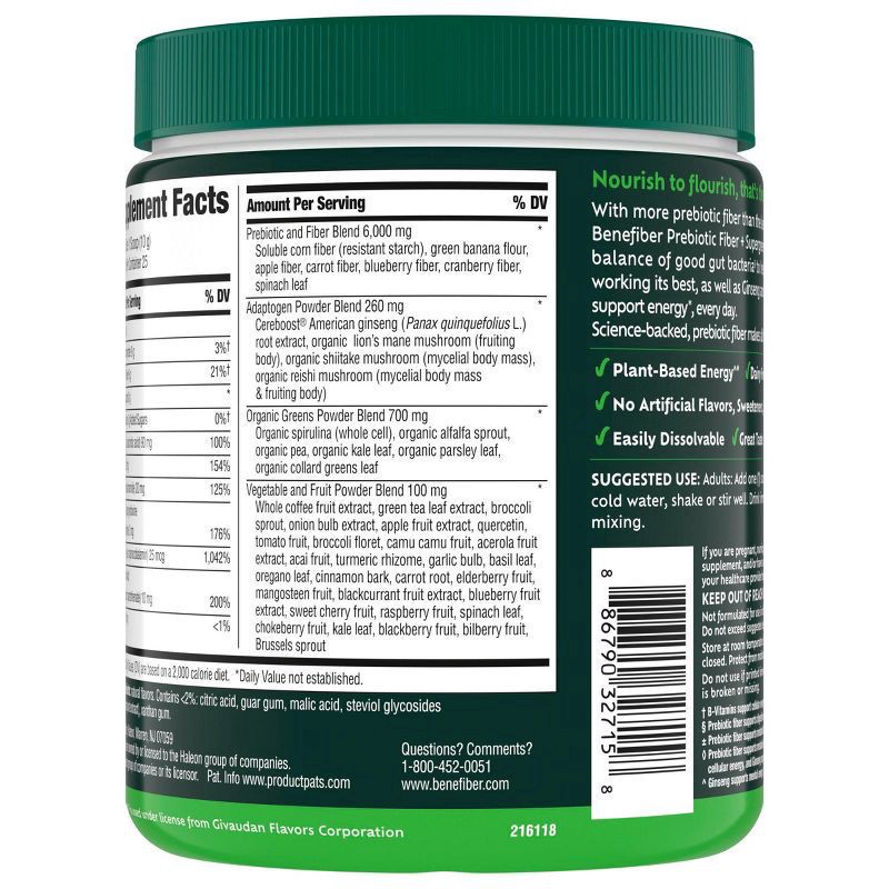 slide 2 of 15, Benefiber Super Green, 8.8 oz
