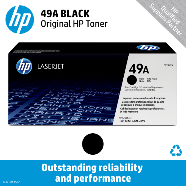 slide 4 of 7, HP 49A, Black Original Toner Cartridge (Q5949A), 1 ct