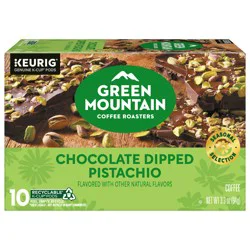 Green Mountain Coffee Roasters Chocolate Dipped Pistachio Flavored Coffee, Single Serve Keurig K-Cup Pods, 10 count