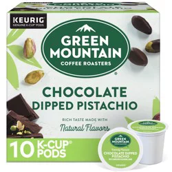 Green Mountain Coffee Roasters Chocolate Dipped Pistachio Flavored Coffee, Single Serve Keurig K-Cup Pods, 10 count