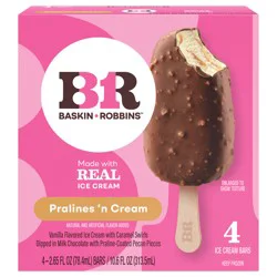 Baskin-Robbins Pralines 'N Cream Bars - 4-2.65 fl oz