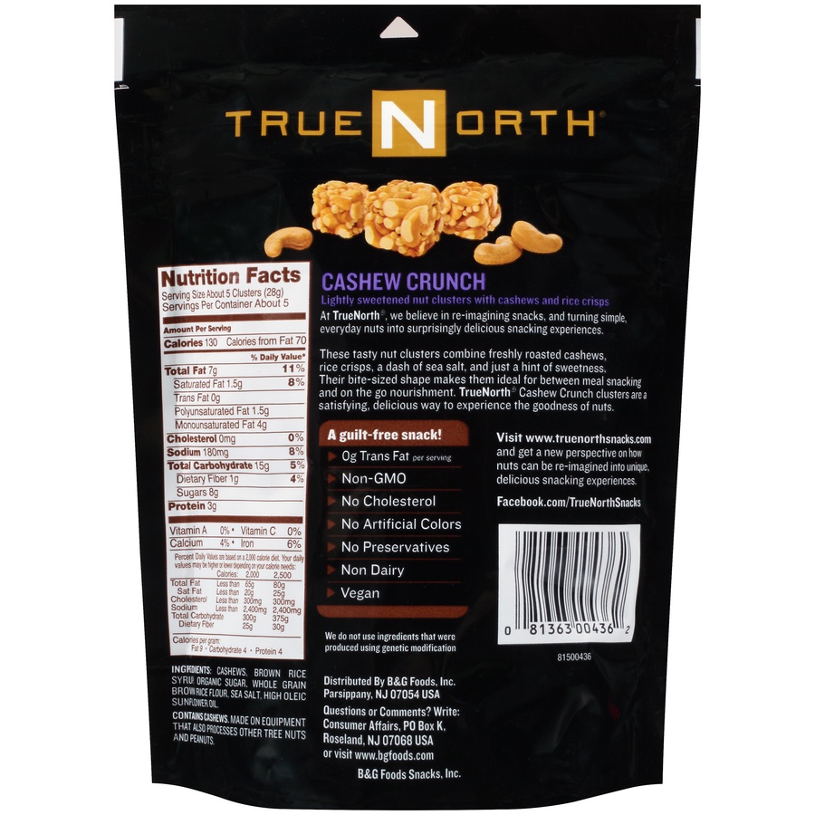 slide 4 of 6, True North Cashew Crunch Nut Clusters, 5 oz