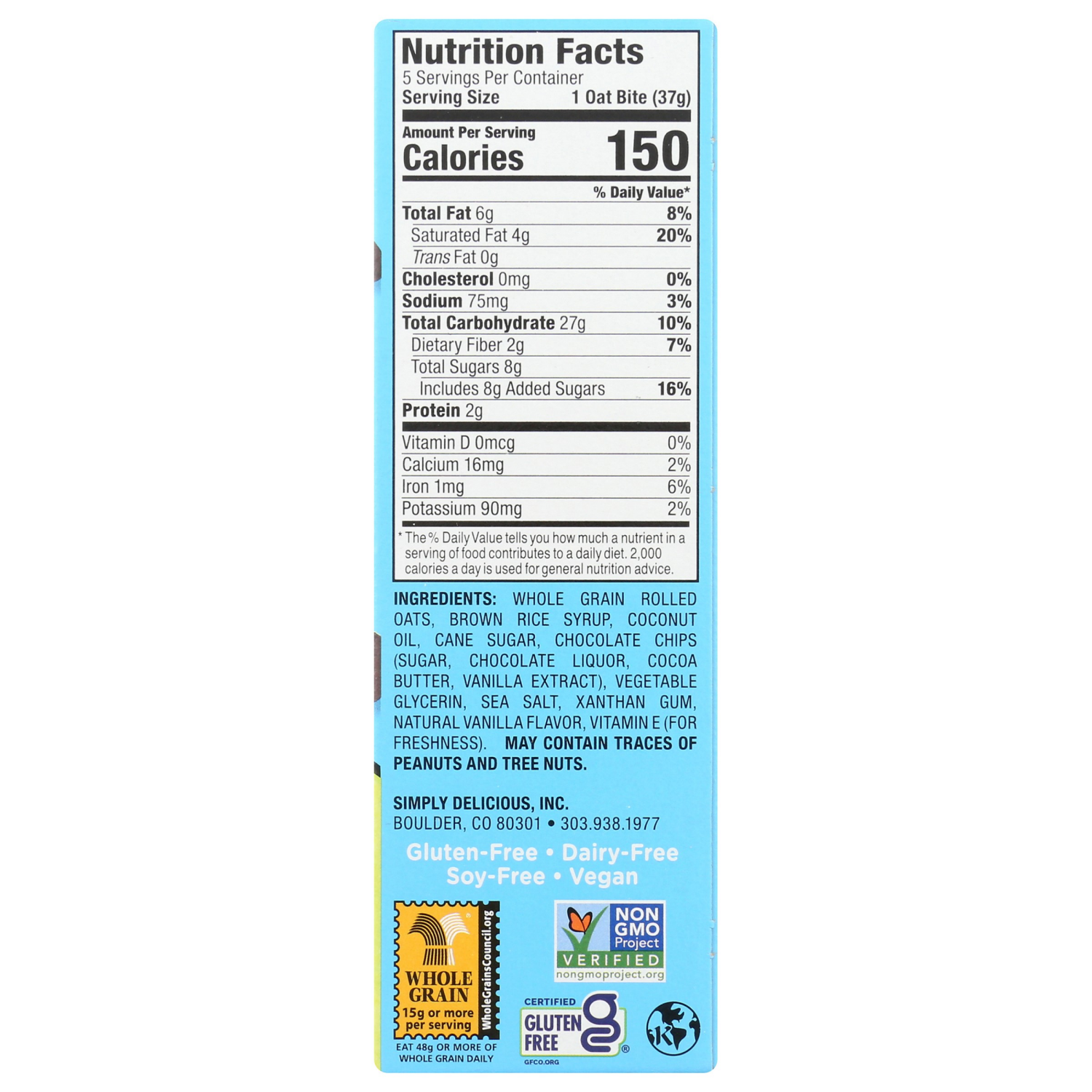 slide 2 of 3, Bobo's Chocolate Chip Oat Bites 5 - 1.3 oz Oat Bites, 5 ct