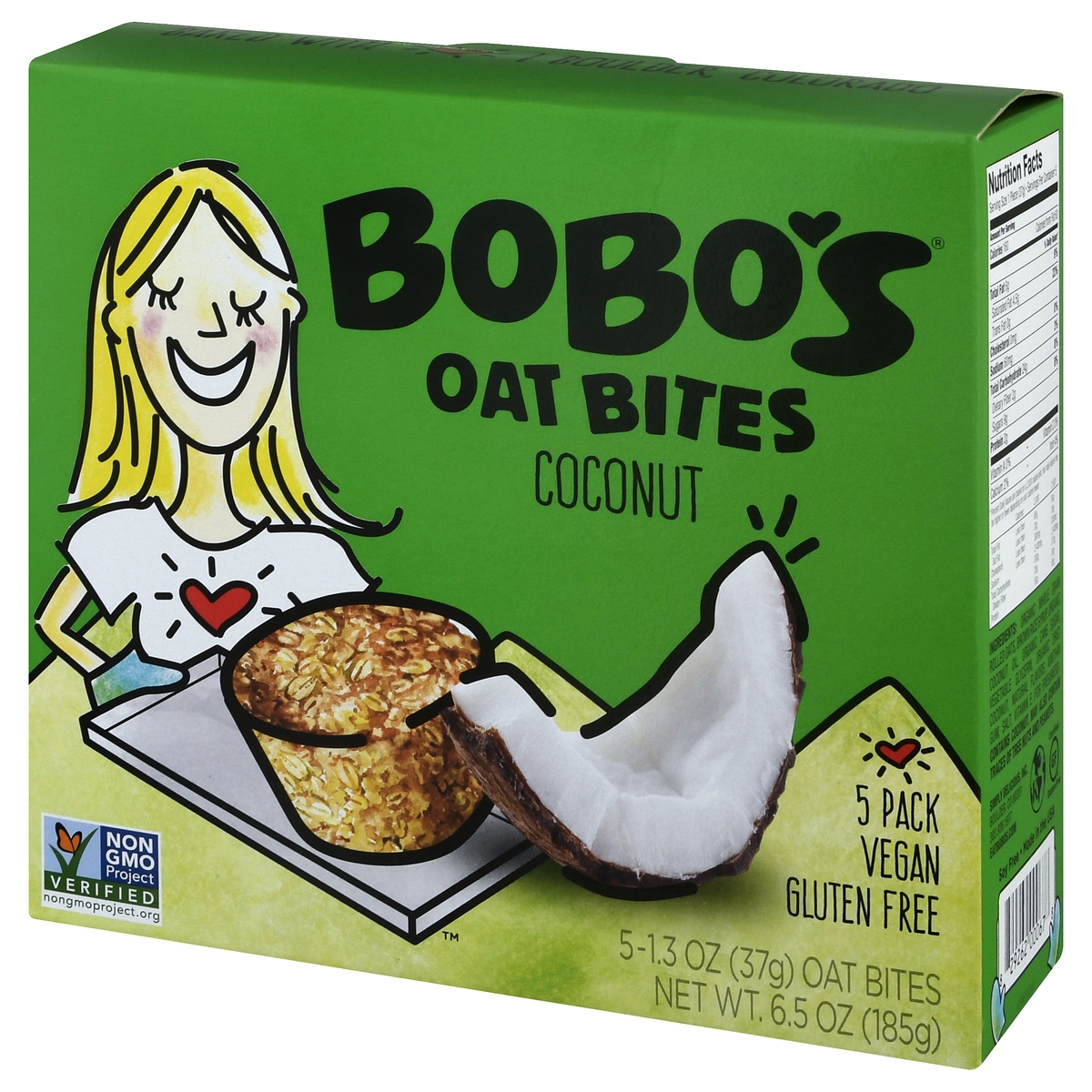 slide 3 of 10, Bobo's Coconut Oat Bites, 5 ct
