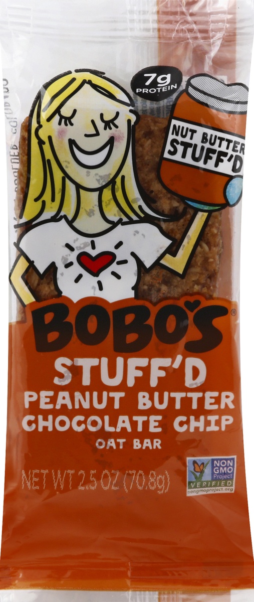 slide 7 of 8, Bobo's Peanut Butter Filled Chocolate Chip Oat Bar, 2.5 oz