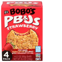 Bobo's Strawberry PB&Js 4 - 2.1 oz Bars