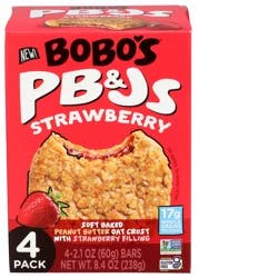 Bobo's Strawberry PB&Js 4 - 2.1 oz Bars