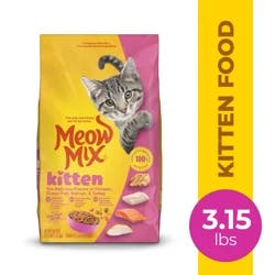 Meow Mix Kitten Li’l Nibbles Dry Cat Food for Kittens, 3.15 Pound Bag