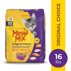 Meow Mix Original Choice Dry Cat Food, 16 lb Bag