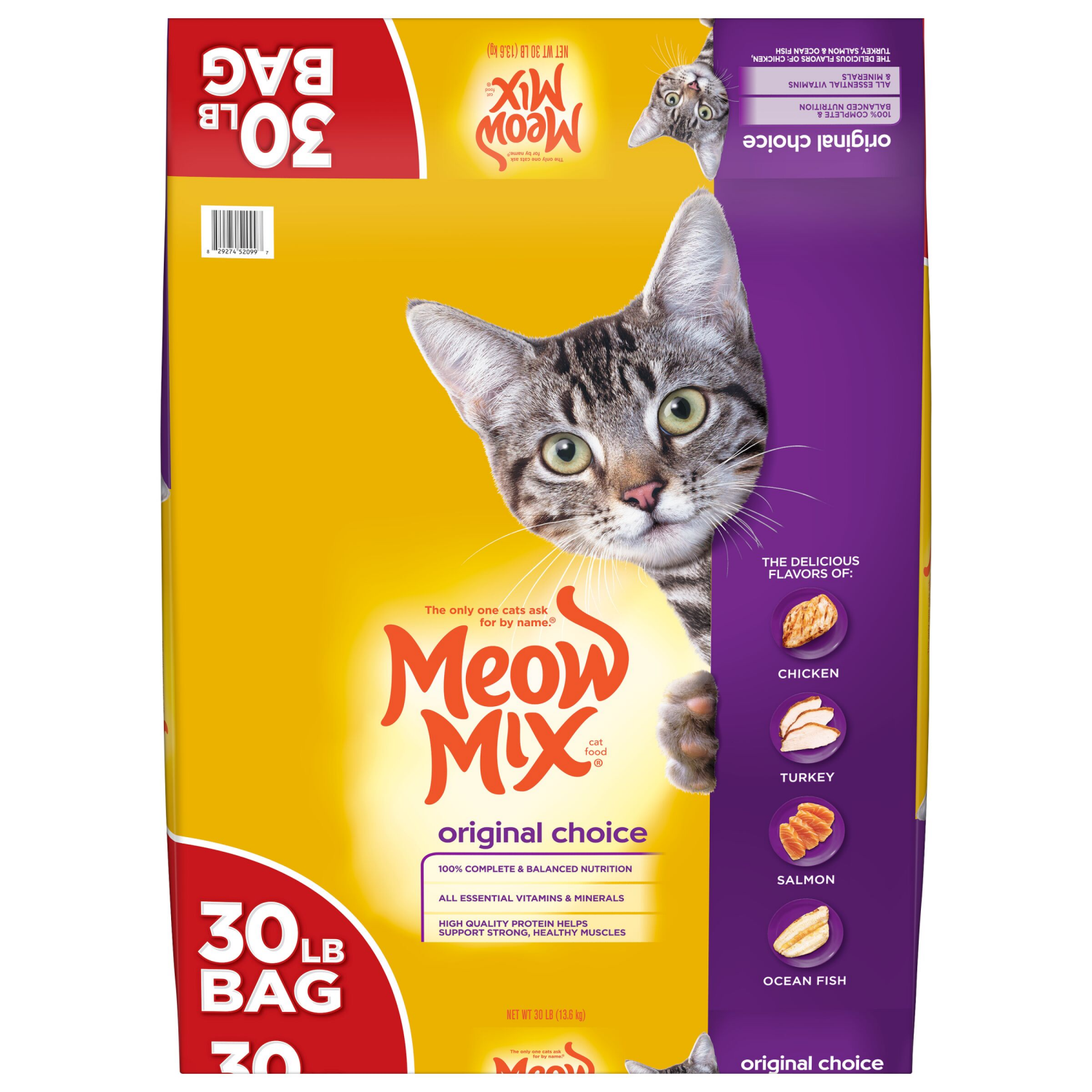 slide 2 of 8, Meow Mix Original Choice Dry Cat Food, 30 lb. Bag, 30 lb