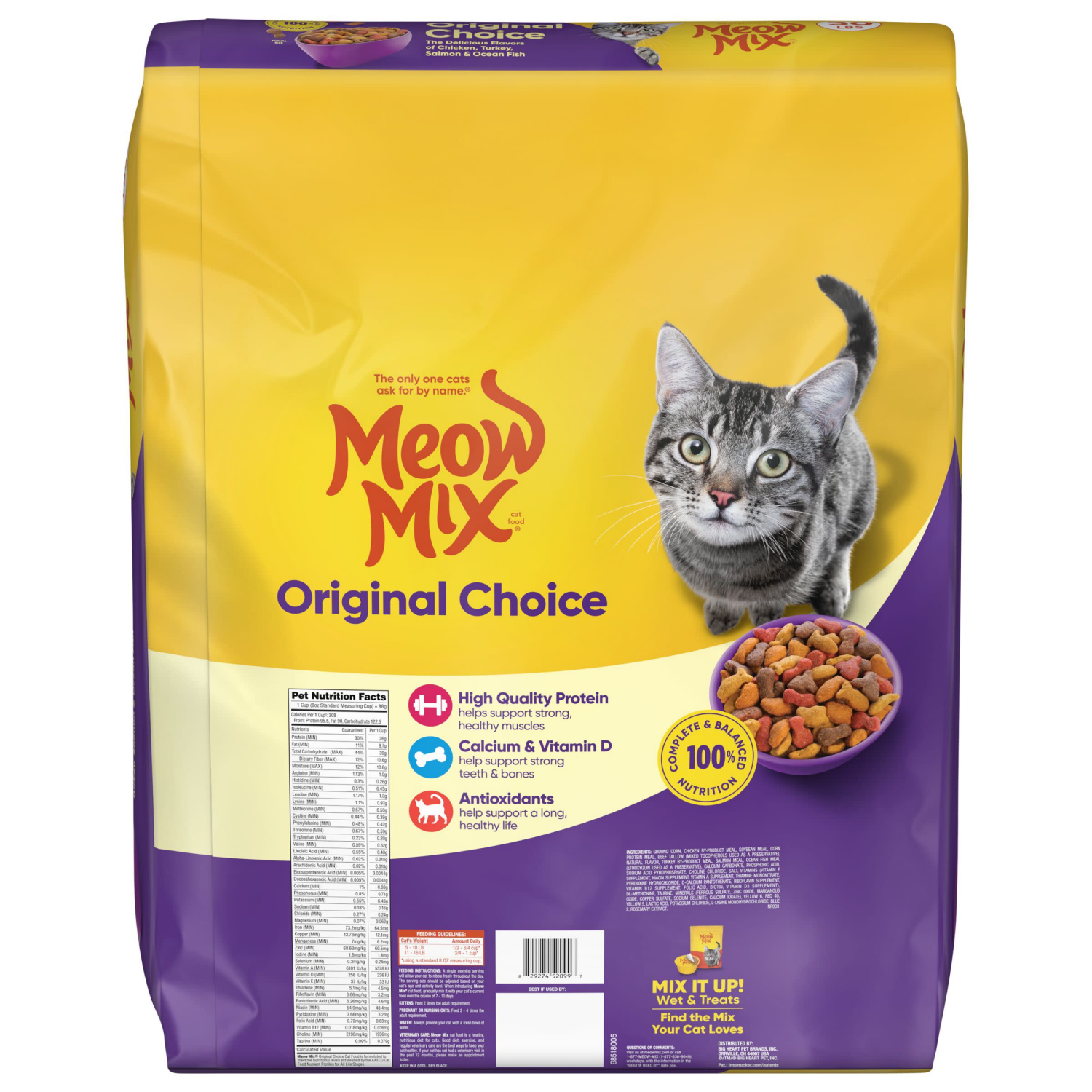 slide 8 of 8, Meow Mix Original Choice Dry Cat Food, 30 lb. Bag, 30 lb