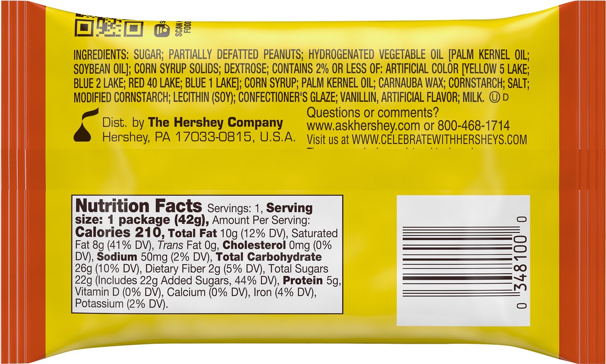 slide 5 of 6, Reeses Pieces Peanut Butter Egg Candy 1.5 oz, 1.5 oz