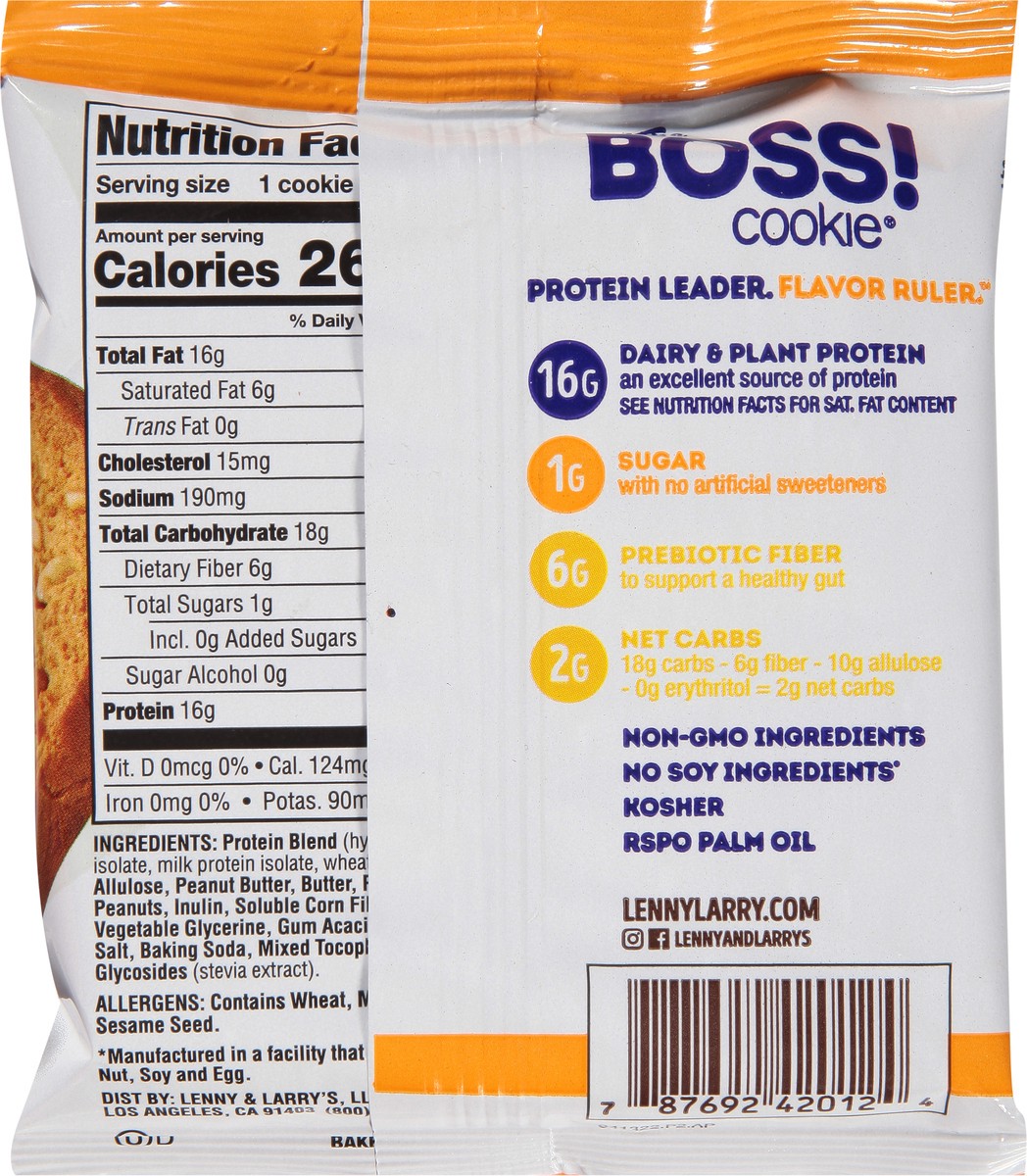 slide 5 of 9, Lenny & Larry's Lenny & Larry Peanut Butter The Boss Immunity Bar, 2 oz