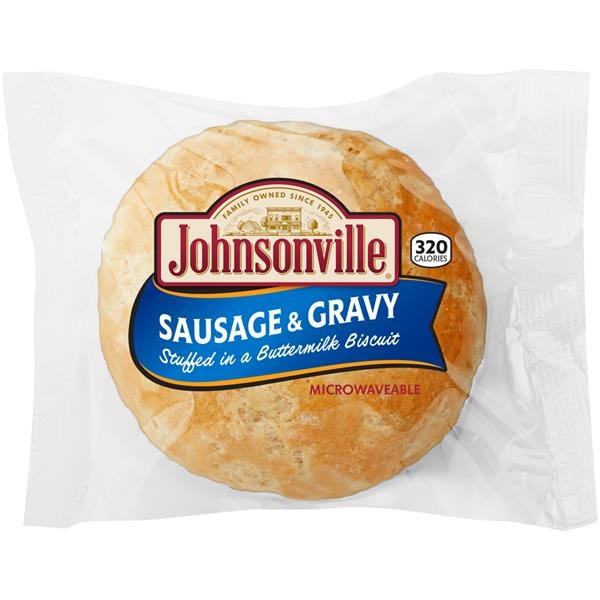 slide 1 of 1, Johnsonville Sausage & Gravy Stuffed In A Buttermilk Biscuit, 4 oz