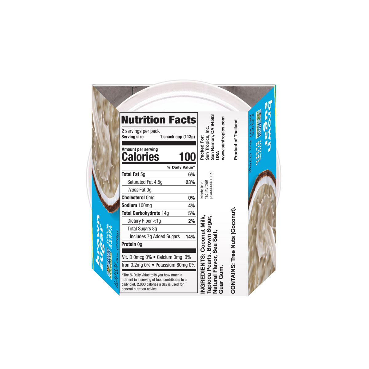 slide 2 of 3, Sun Tropics Tapioca Pudding Brown Sugar, 2 ct; 8 oz