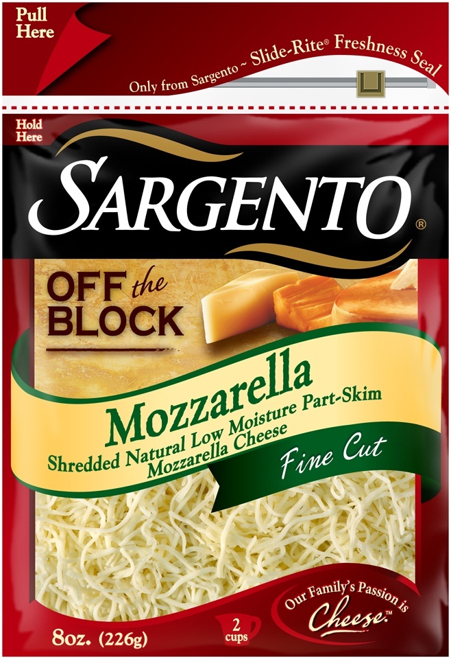 slide 1 of 1, Sargento Off The Block Fine Cut Shredded Mozzarella Cheese, 8 oz