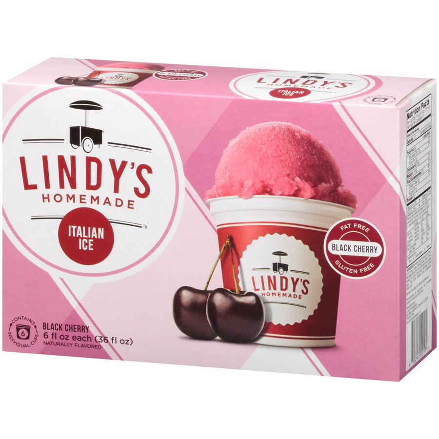 slide 3 of 8, Lindy's Homemade Black Cherry Italian Ice, 6 ct; 6 fl oz