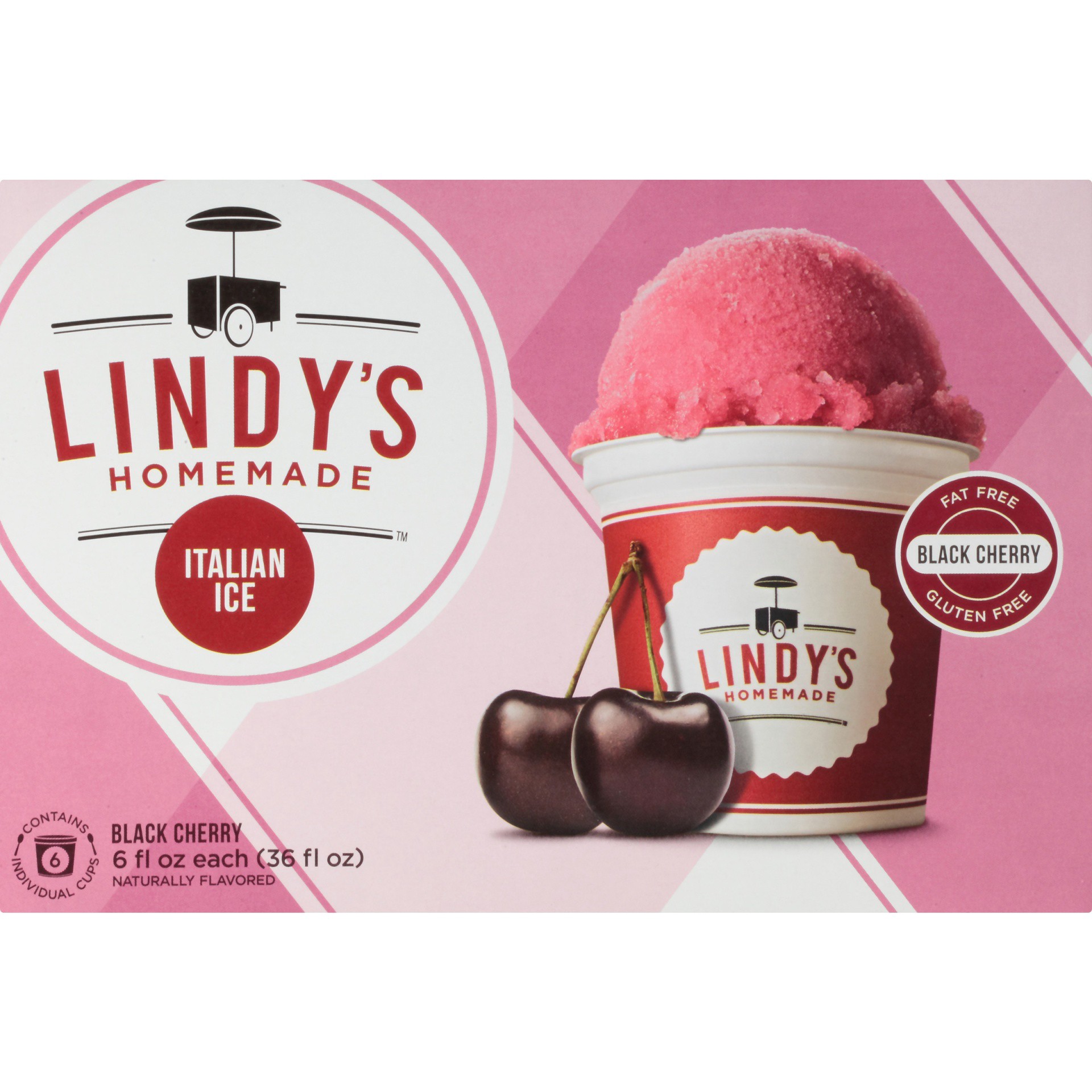 slide 5 of 8, Lindy's Homemade Black Cherry Italian Ice, 6 ct; 6 fl oz