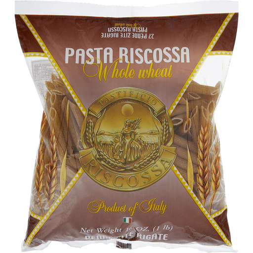slide 1 of 1, Pasta Riscossa Whole Wheat Penne Zite Rigate Pasta, 16 oz