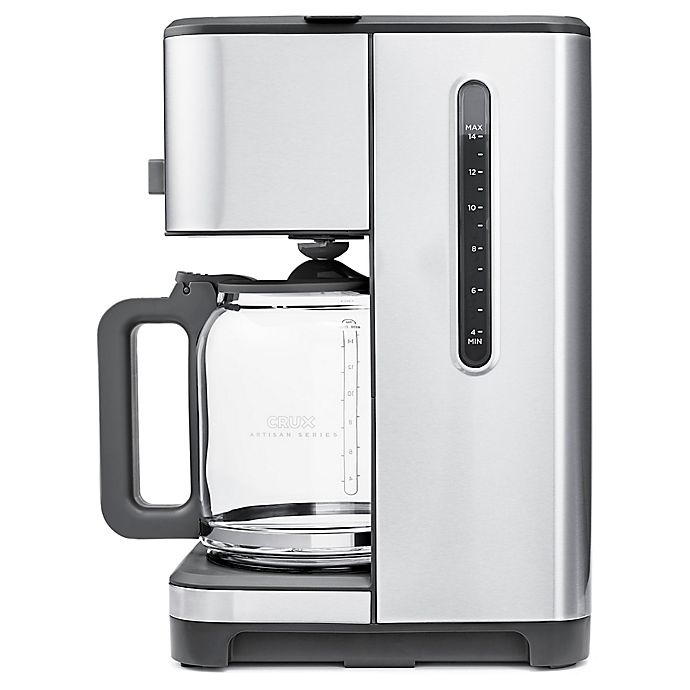 slide 4 of 9, CRUX Artisan Series 14-Cup Programmable Coffee Maker - Stainless Steel, 1 ct