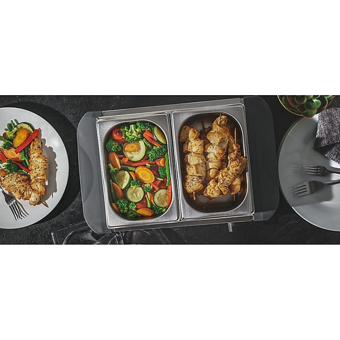 slide 4 of 8, CRUX Artisan Series 2 x Double Buffet Server, 1.5 qt