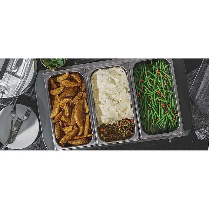 slide 7 of 10, CRUX Artisan Series 3 x Triple Buffet Server, 2.5 qt