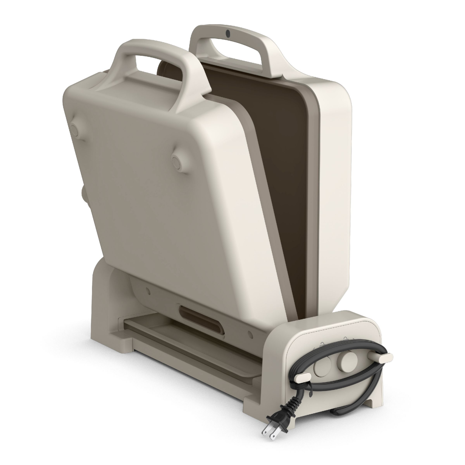 slide 4 of 8, bella Housewares bella Fold and Store Dual Temp Griddle Oatmilk: 1200W Electric Hot Plate, Aluminum Cooking Surface, 2-Year Warranty, 1 ct