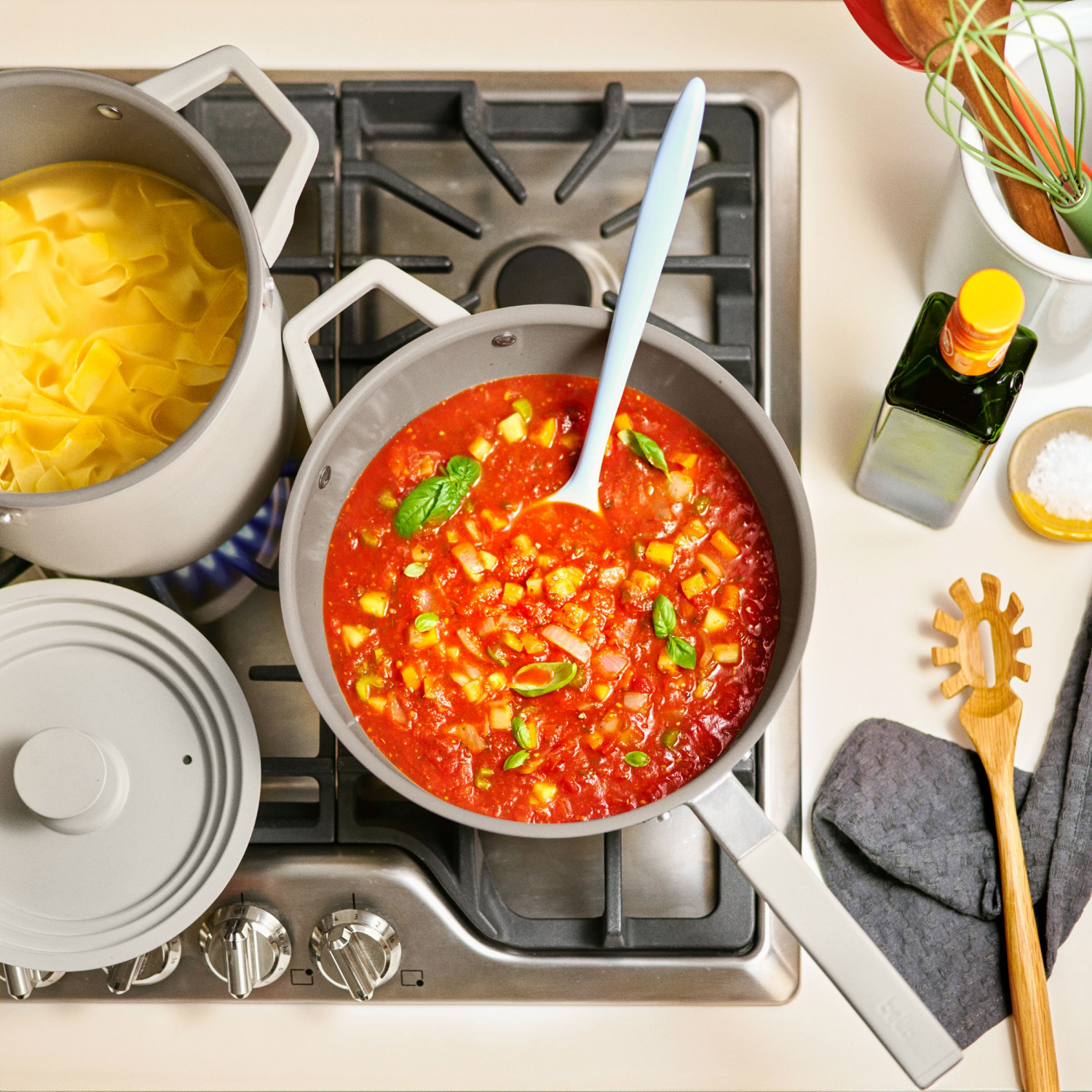 slide 3 of 7, Bella 9 Piece Store More Cookware Set, 9 ct